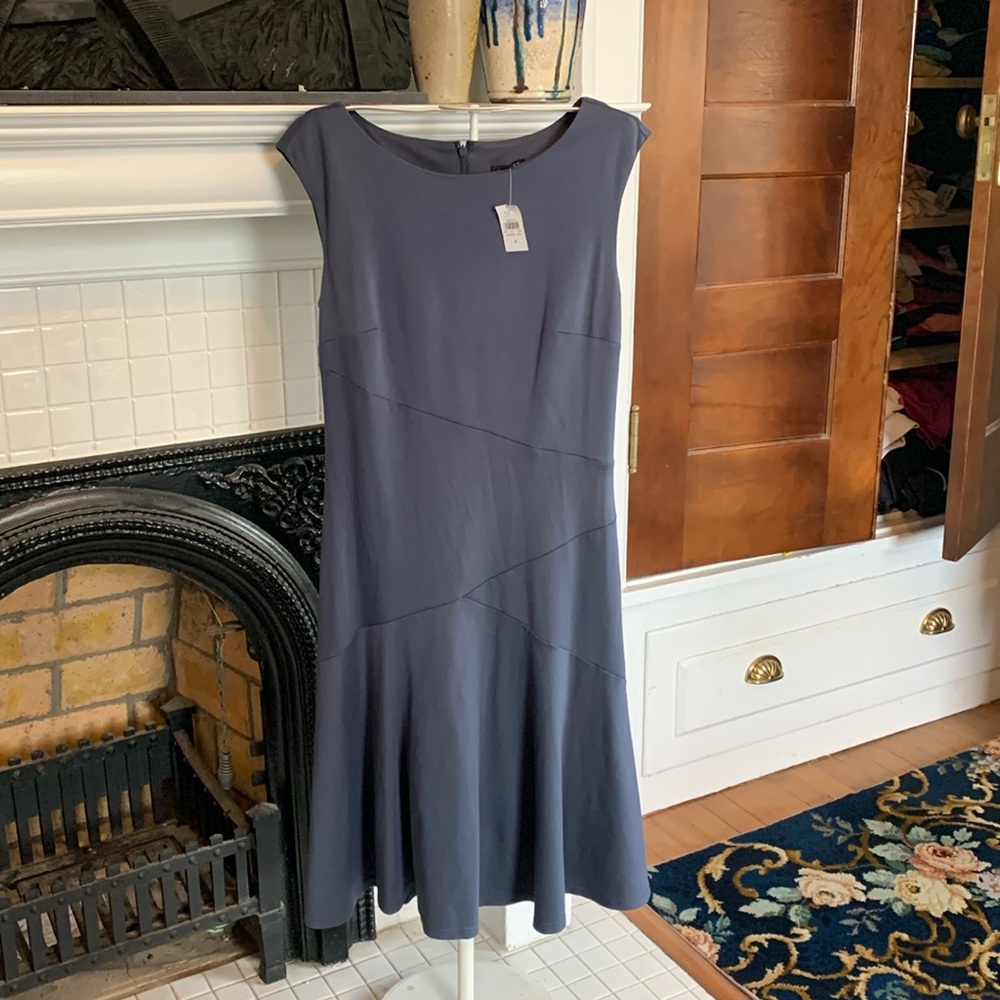 Ann Taylor dusty blue fitted dress. NWT. Retail 139